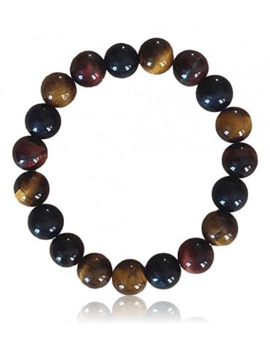 Bracelet oeil de tigre/ taureau/ faucon pierres boules 10 mm