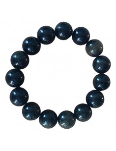 Bracelet obsidienne pierres boules 14 mm