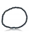 Bracelet obsidienne pierres boules 4 mm