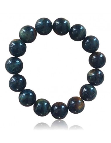 Bracelet oeil de faucon pierres boules 14 mm