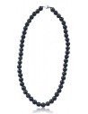 Collier pierre obsidienne boules 10 mm