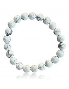 Bracelet howlite pierres boules 8 mm