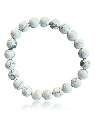 Bracelet howlite pierres boules 8 mm