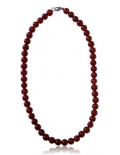 Collier cornaline pierres boules 10 mm