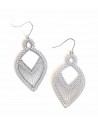 Boucles d'oreilles acier gouttes orientales 4.5 cm