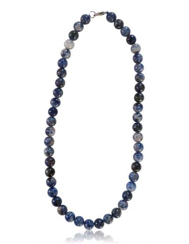 Collier sodalite pierres boules 10 mm