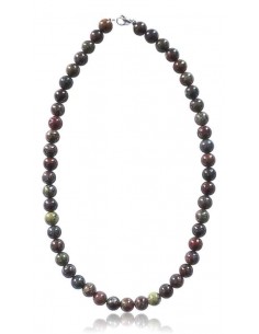 Collier pierre agate africaine boules 10 mm