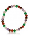 Bracelet chakras multi-pierres boules 6 mm