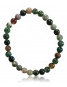 Bracelet agate indienne pierres boules 6 mm