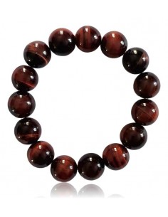 Bracelet pierre oeil de boeuf boules 15 mm