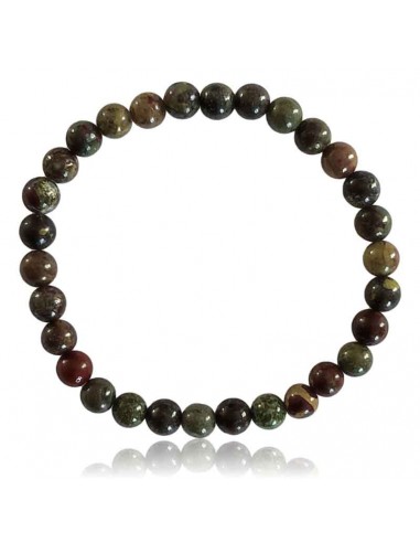 Bracelet agate africaine pierres boules 6 mm