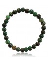 Bracelet chrysocolle verte pierres boules 6 mm