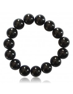 Bracelet pierre onyx boules 15 mm