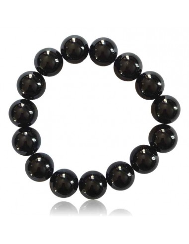 Bracelet pierre onyx boules 15 mm