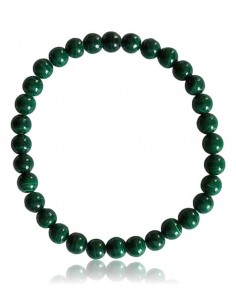 Bracelet véritable malachite pierres boules 6 mm