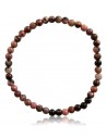 Bracelet rhodonite pierres boules 4 mm