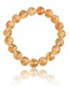 Bracelet citrine pierres boules 10 mm