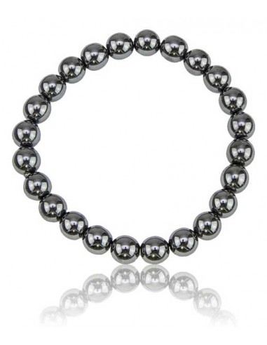 Bracelet hématite pierres boules 8 mm