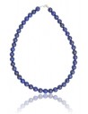 Collier lapis-lazuli pierres boules 10 mm