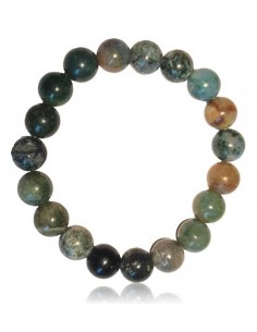 Bracelet agate indienne pierres boules 10 mm