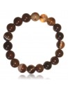 Bracelet agate Botswana pierres boules 10 mm