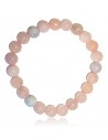 Bracelet morganite pierres boules 8 mm