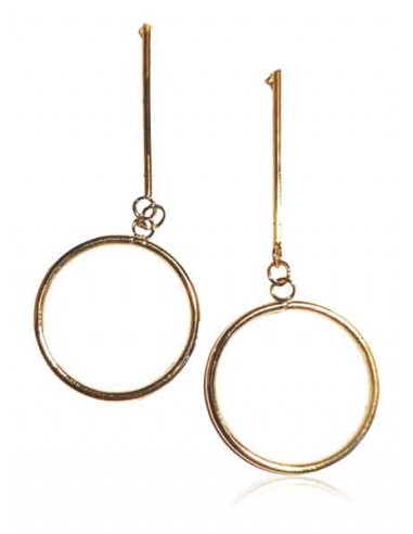 Boucles d'oreilles cercle pendantes géométriques