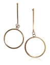 Boucles d'oreilles cercle pendantes géométriques