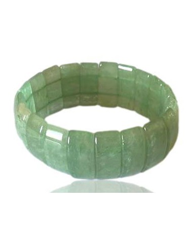 Bracelet pierre aventurine style manchette large