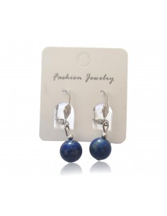 Boucles d'oreilles lapis-lazuli boules 10mm