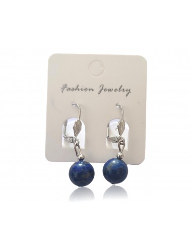 Boucles d'oreilles lapis-lazuli boules 10mm