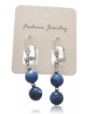 Boucles d'oreilles sodalite boules pendantes