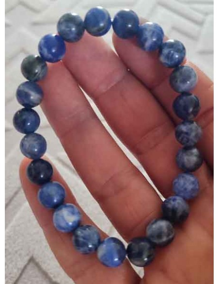 Bracelet sodalite pierres boules 8 mm