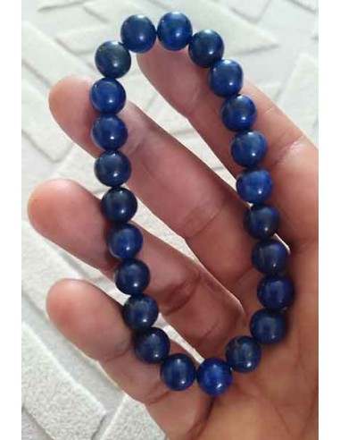 Bracelet lapis-lazuli pierres boules 8 mm