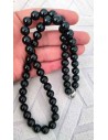 Collier onyx pierres boules 10 mm