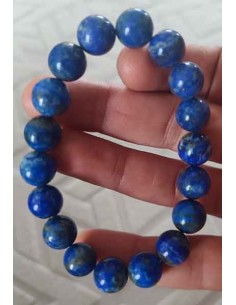 Bracelet lapis-lazuli pierres boules 10 mm