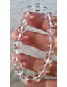 Bracelet cristal de roche pierres boules 8 mm