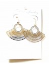 Boucles d'oreilles acier modèle éventail 4 cm