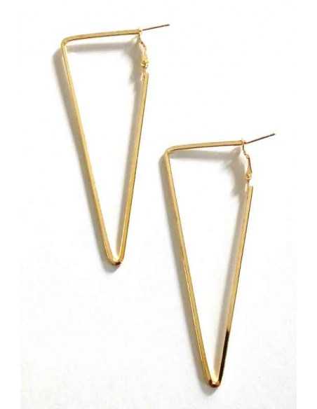 Boucles d'oreilles créoles triangles géométriques