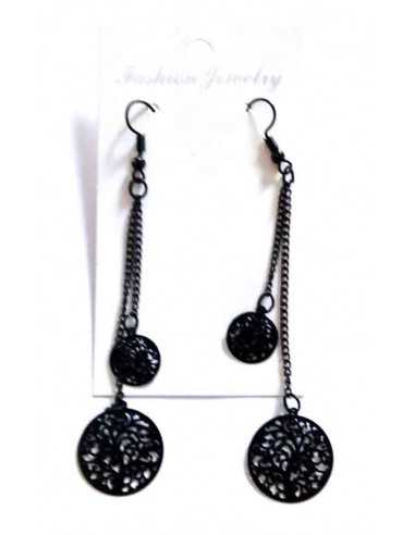 Boucles d'oreilles arbre de vie chaines pendantes