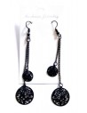 Boucles d'oreilles arbre de vie chaines pendantes