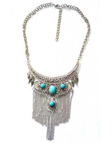 Collier turquoise style bijoux ethniques