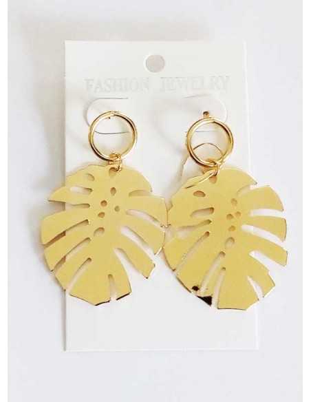 Boucles d'oreilles feuilles de palmier