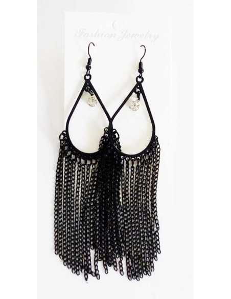 Boucles d'oreilles créoles gouttes bohème